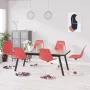 Prolenta Premium Eetkamerstoelen draaibaar 6 st polypropeen rood - Thumbnail 1