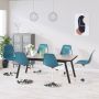Prolenta Premium Eetkamerstoelen draaibaar 6 st polypropeen turquoise - Thumbnail 2