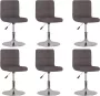 ForYou Prolenta Premium Eetkamerstoelen draaibaar 6 st stof taupe - Thumbnail 2