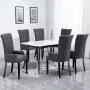 ForYou Prolenta Premium Eetkamerstoelen met armleuningen 6 st stof donkergrijs - Thumbnail 2