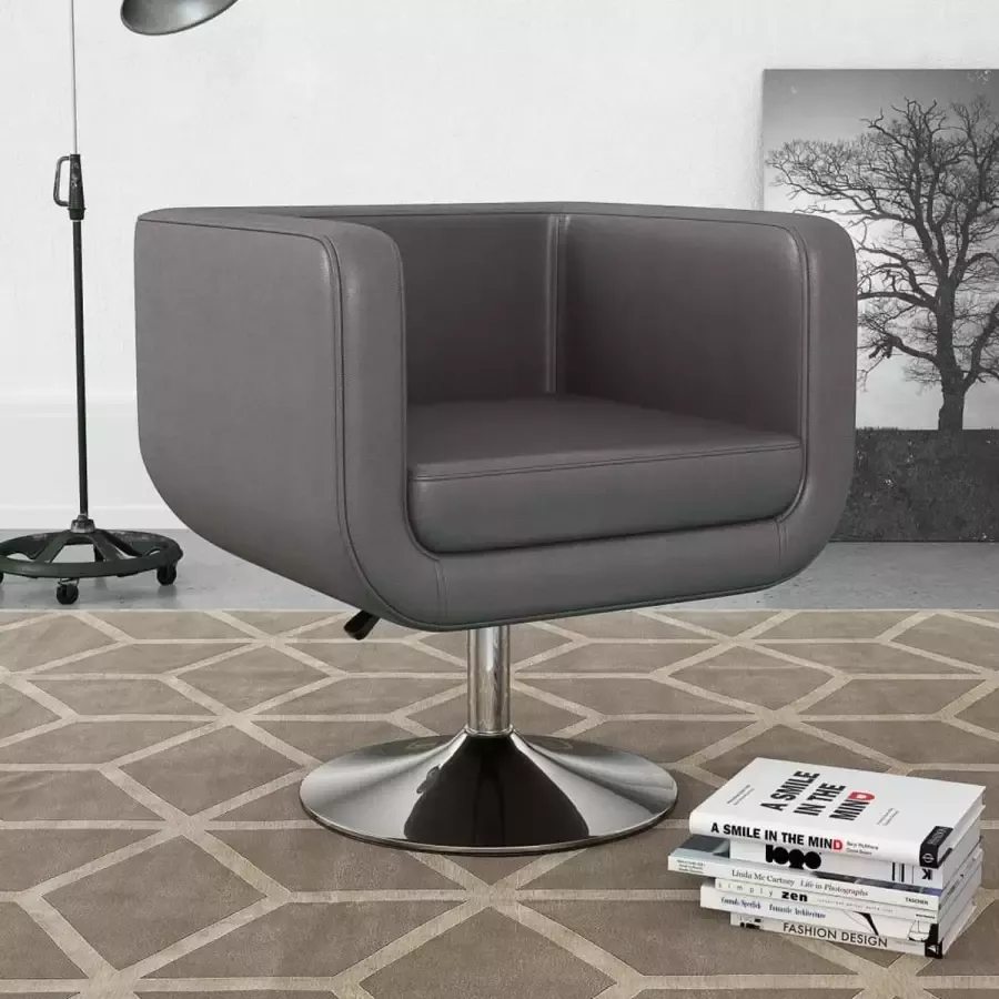 Prolenta Premium Fauteuil draaibaar kunstleer grijs