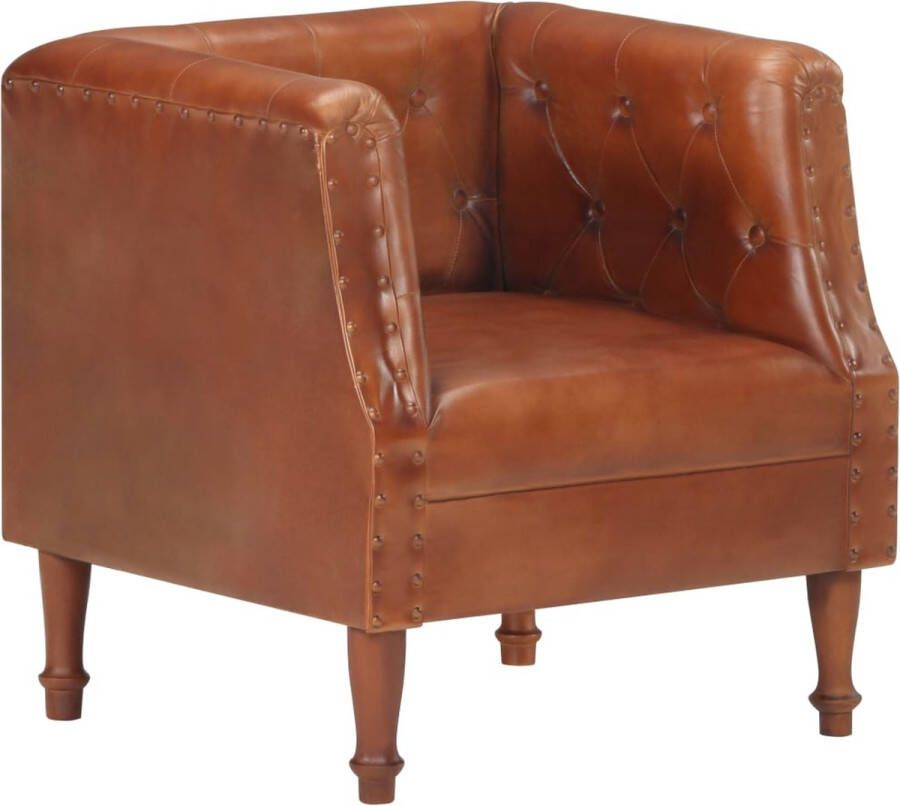 Prolenta Premium Fauteuil echt leer bruin- Fauteuil Fauteuils met armleuning Hoes stretch Relax Design