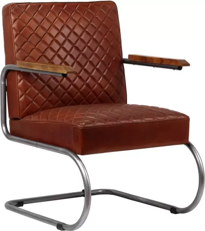 Prolenta Premium Fauteuil echt leer donkerbruin