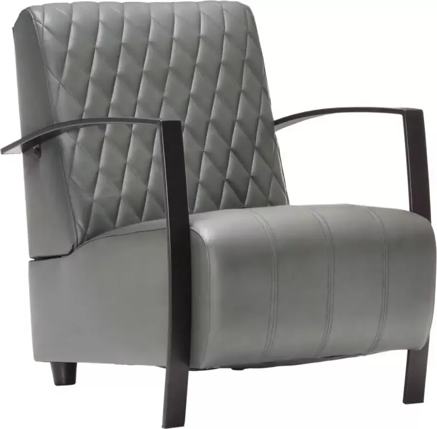 Prolenta Premium Fauteuil echt leer grijs