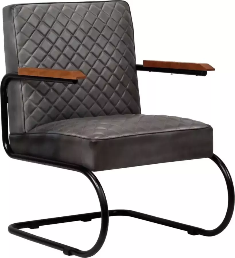 Prolenta Premium Fauteuil echt leer grijs