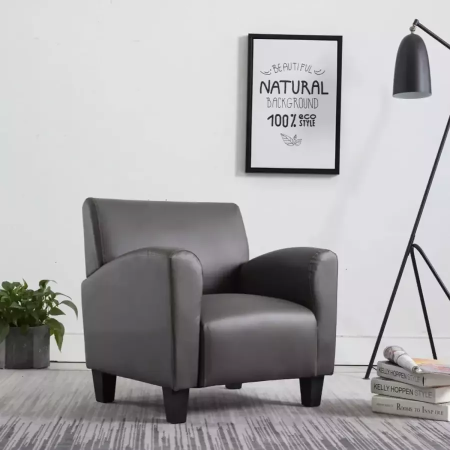 Prolenta Premium Fauteuil kunstleer grijs
