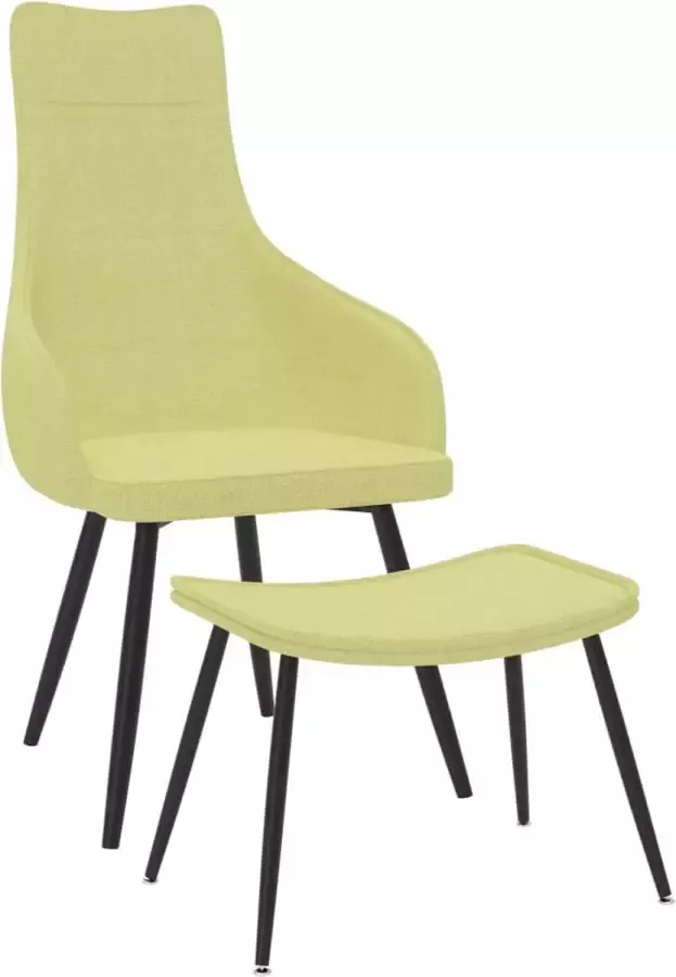 Prolenta Premium Fauteuil met voetenbank stof groen