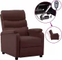 ForYou Prolenta Premium Fauteuil verstelbaar elektrisch kunstleer bruin- Fauteuil Fauteuils met armleuning Hoes stretch Relax Design - Thumbnail 2