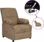 ForYou Prolenta Premium Fauteuil verstelbaar elektrisch kunstsuède taupe- Fauteuil Fauteuils met armleuning Hoes stretch Relax Design - Thumbnail 1