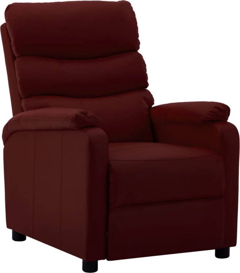 ForYou Prolenta Premium Fauteuil verstelbaar kunstleer wijnrood- Fauteuil Fauteuils met armleuning Hoes stretch Relax Design - Foto 3