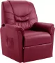 ForYou Prolenta Premium Fauteuil verstelbaar kunstleer wijnrood- Fauteuil Fauteuils met armleuning Hoes stretch Relax Design - Thumbnail 3