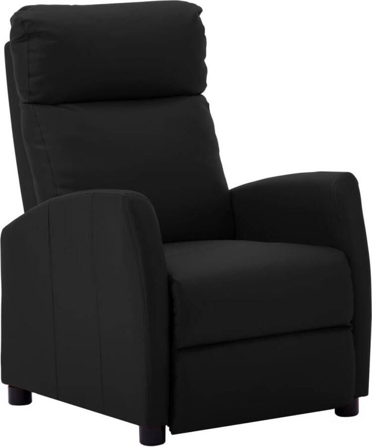 Prolenta Premium Fauteuil verstelbaar kunstleer zwart- Fauteuil Fauteuils met armleuning Hoes stretch Relax Design