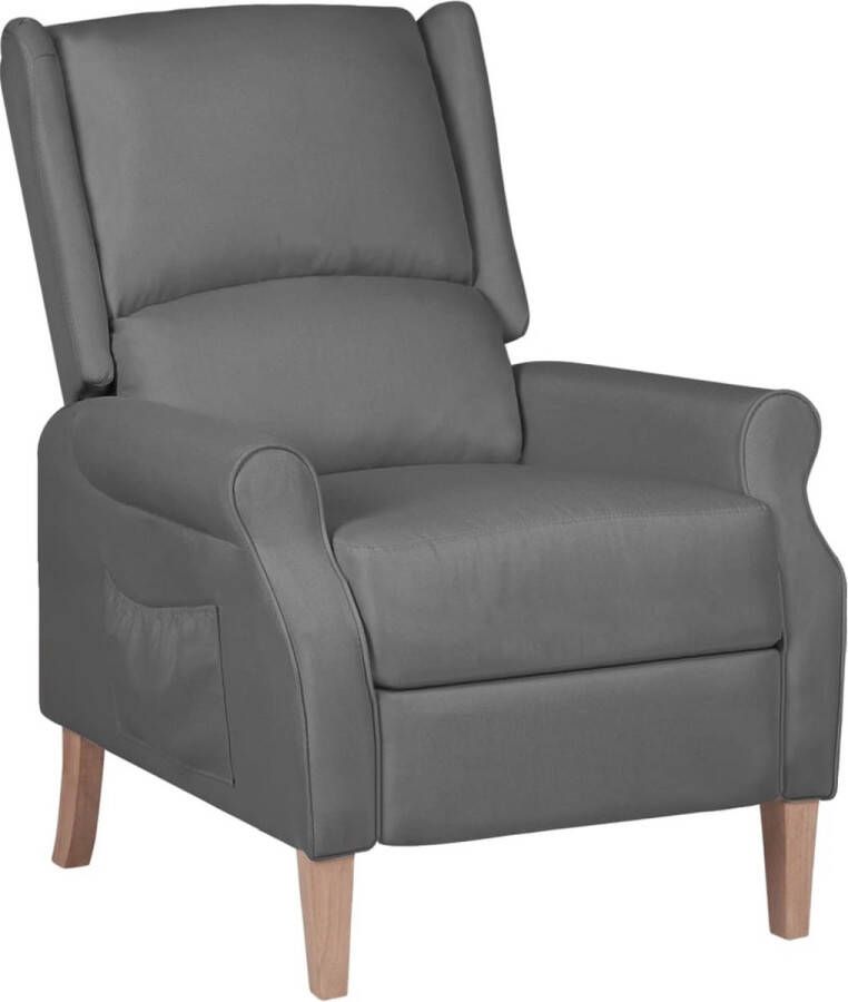 ForYou Prolenta Premium Fauteuil verstelbaar stof lichtgrijs- Fauteuil Fauteuils met armleuning Hoes stretch Relax Design