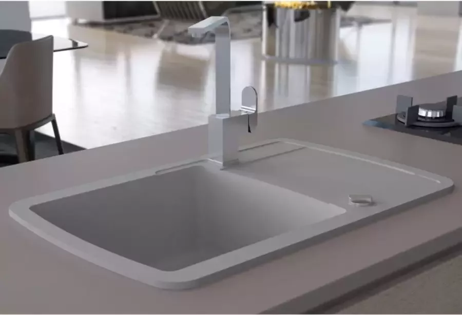 Prolenta Premium Gootsteen enkele bak graniet grijs