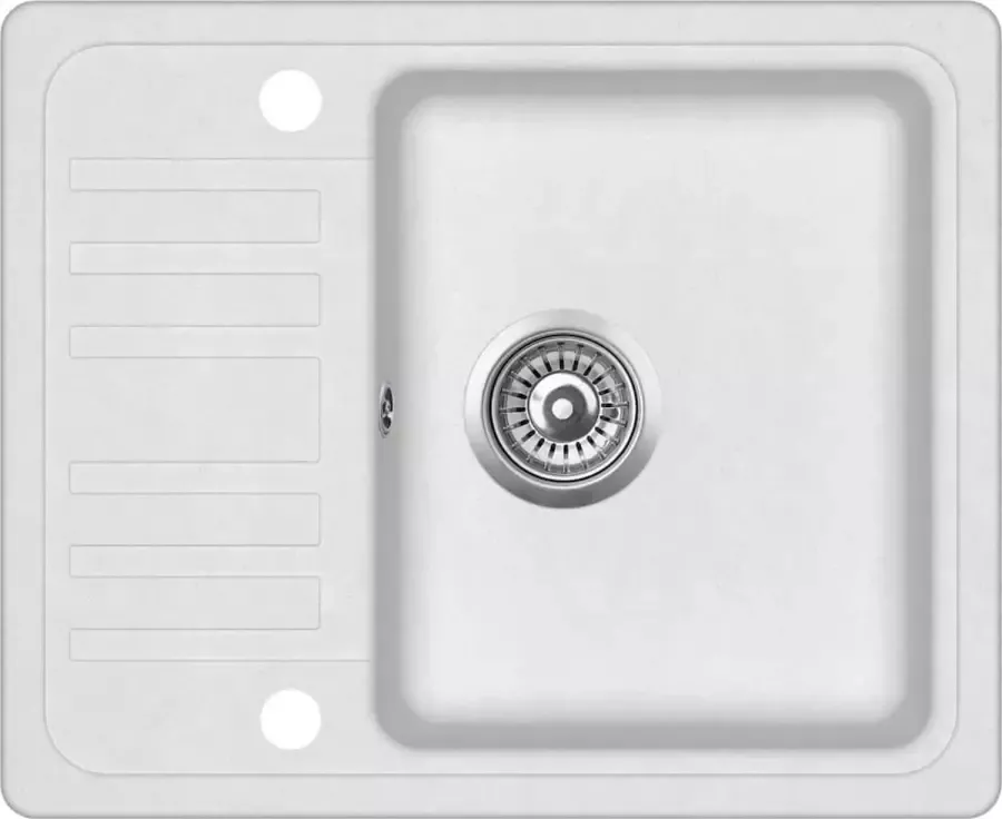 Prolenta Premium Gootsteen enkele bak graniet wit