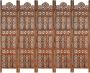 Prolenta Premium Kamerscherm 5 panelen handgesneden 200x165 cm mangohout bruin - Thumbnail 2