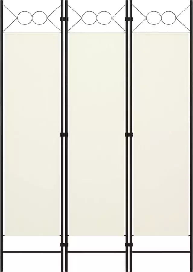 Prolenta Premium Kamerscherm met 3 panelen 120x180 cm crèmewit