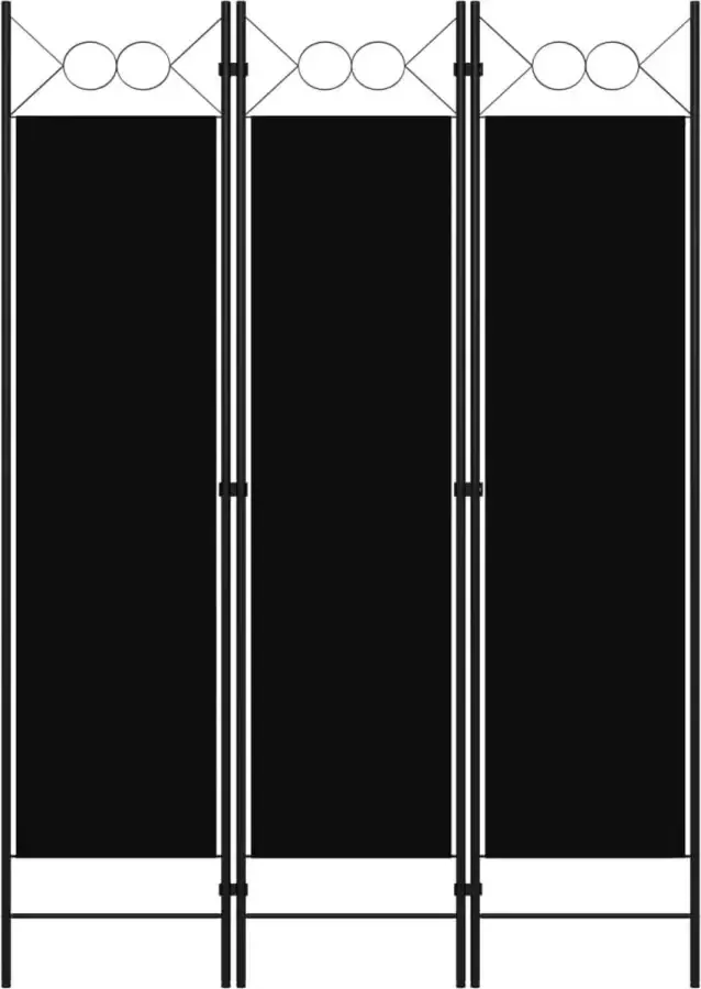 Prolenta Premium Kamerscherm met 3 panelen 120x180 cm zwart