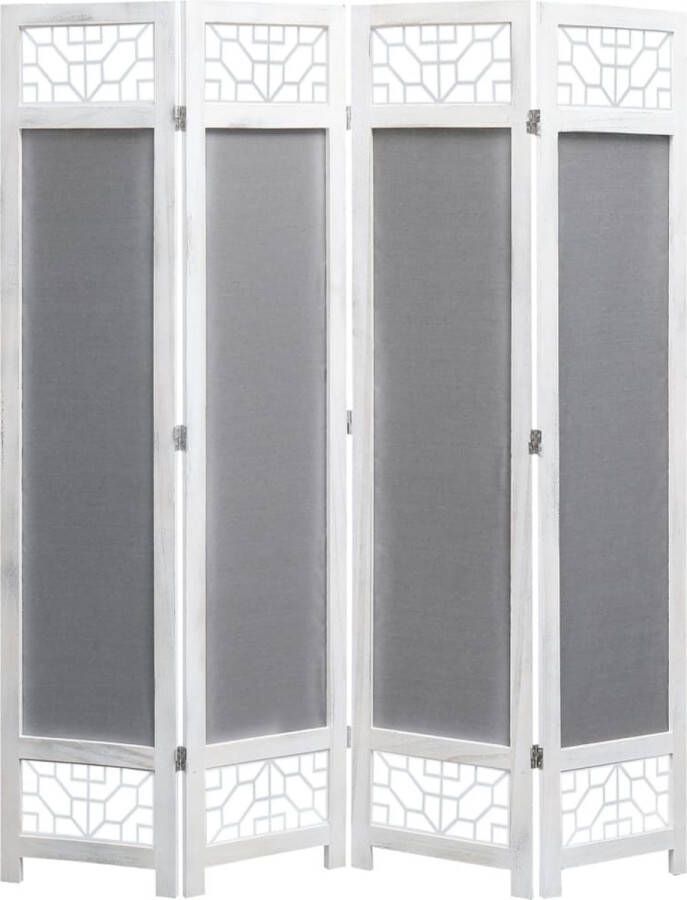 Prolenta Premium Kamerscherm met 4 panelen 140x165 cm stof grijs