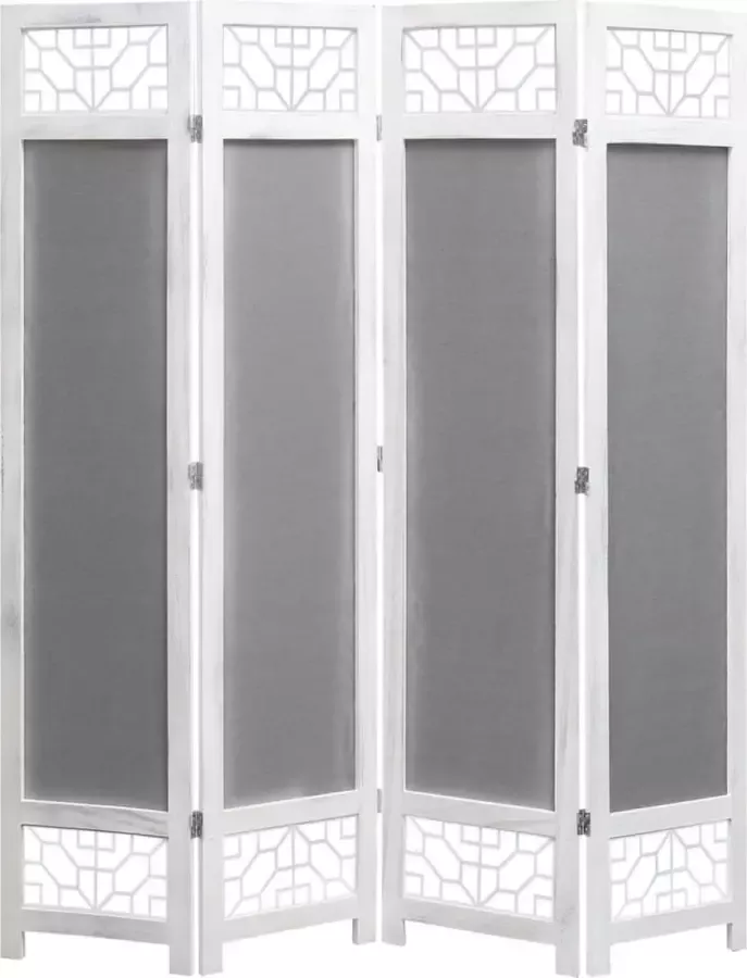 Prolenta Premium Kamerscherm met 4 panelen 140x165 cm stof grijs