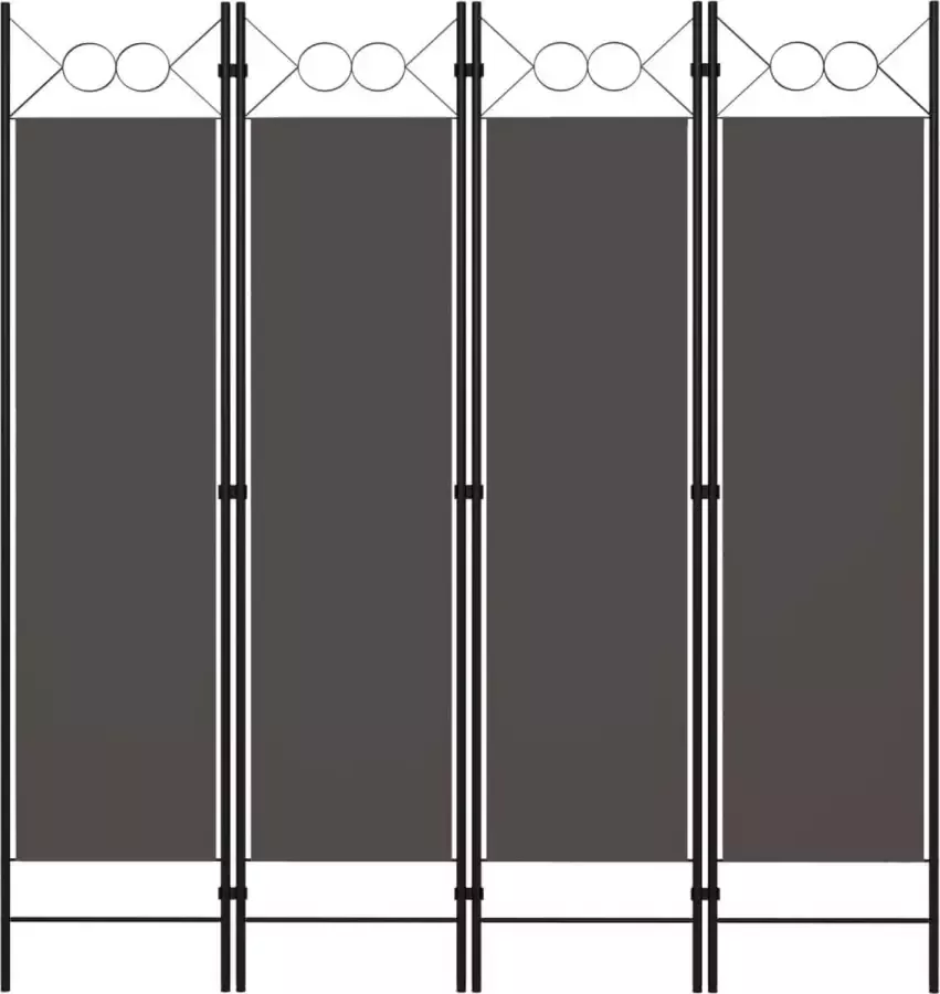 Prolenta Premium Kamerscherm met 4 panelen 160x180 cm antraciet