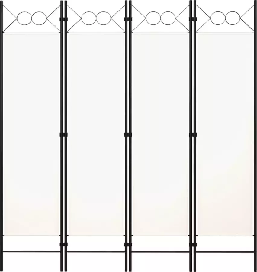 Prolenta Premium Kamerscherm met 4 panelen 160x180 cm crèmewit