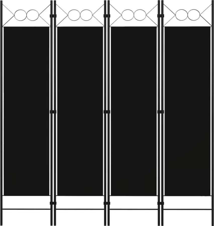 Prolenta Premium Kamerscherm met 4 panelen 160x180 cm zwart