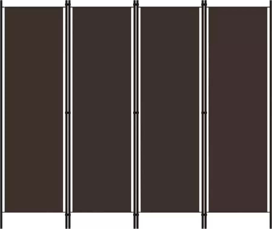 Prolenta Premium Kamerscherm met 4 panelen 200x180 cm bruin
