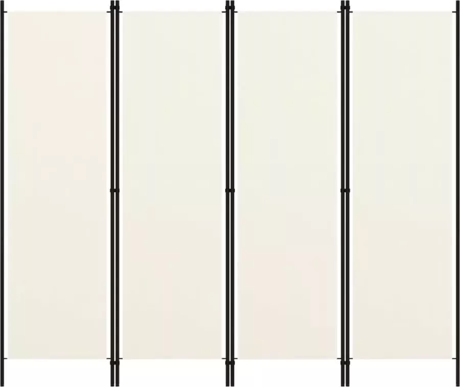 Prolenta Premium Kamerscherm met 4 panelen 200x180 cm crèmewit