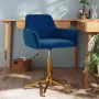 Prolenta Premium Kantoorstoel draaibaar fluweel blauw - Thumbnail 5