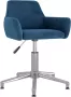 Prolenta Premium Kantoorstoel draaibaar fluweel blauw - Thumbnail 2