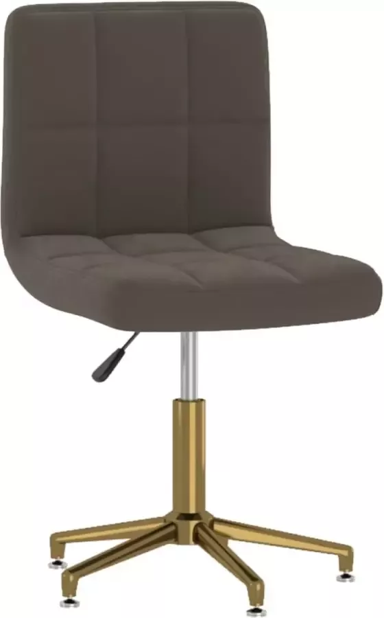 Prolenta Premium Kantoorstoel draaibaar fluweel donkergrijs