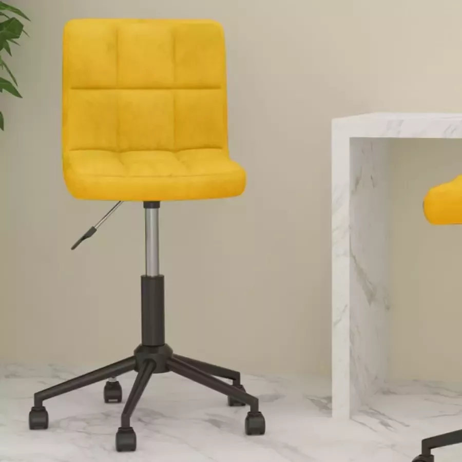ForYou Prolenta Premium Kantoorstoel draaibaar fluweel mosterdgeel - Foto 7