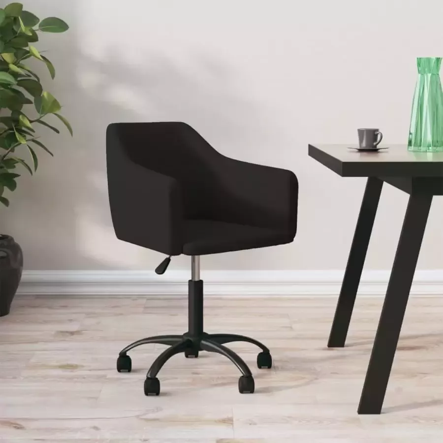 ForYou Prolenta Premium Kantoorstoel draaibaar fluweel zwart