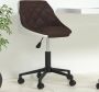 Prolenta Premium Kantoorstoel draaibaar kunstleer bruin en wit - Thumbnail 3
