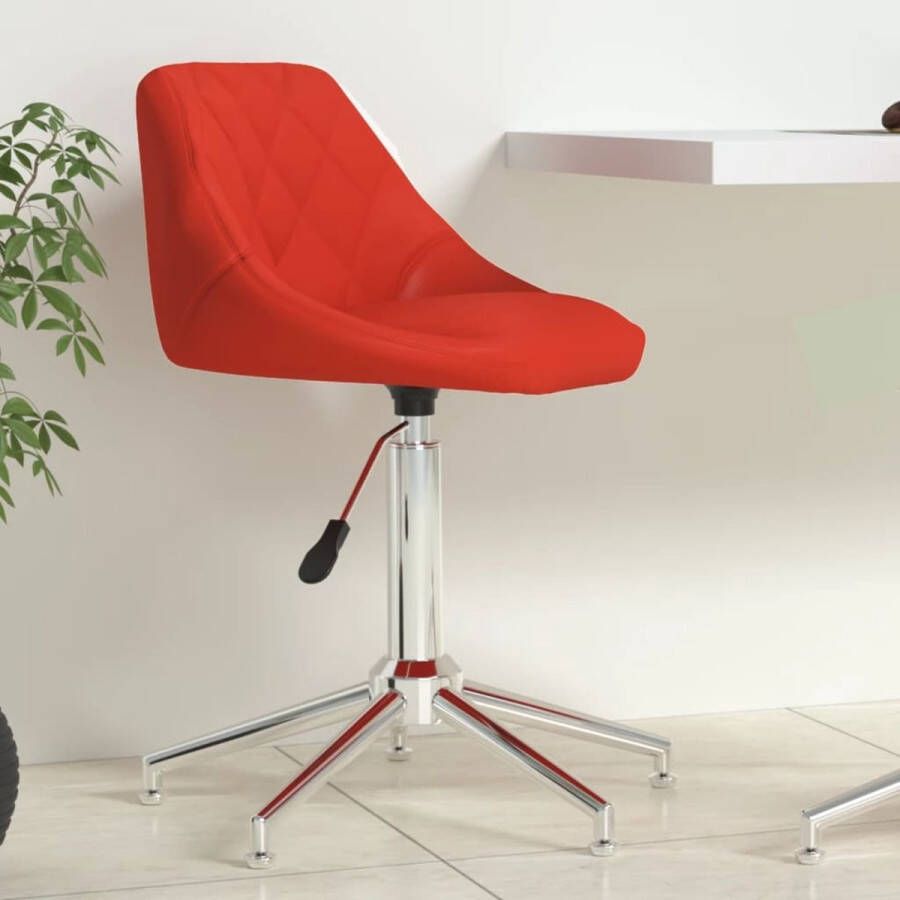 Prolenta Premium Kantoorstoel draaibaar kunstleer rood