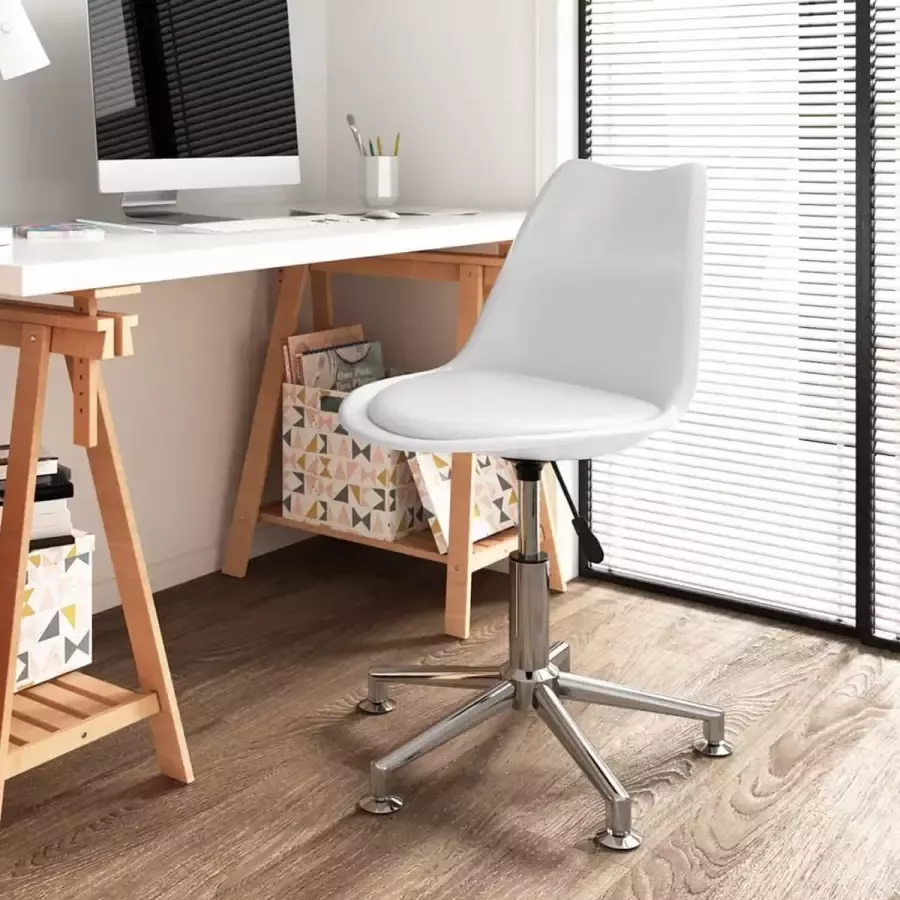 Prolenta Premium Kantoorstoel draaibaar kunstleer wit