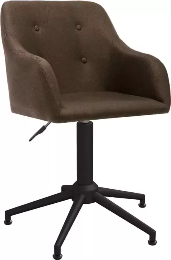 Prolenta Premium Kantoorstoel draaibaar stof donkerbruin