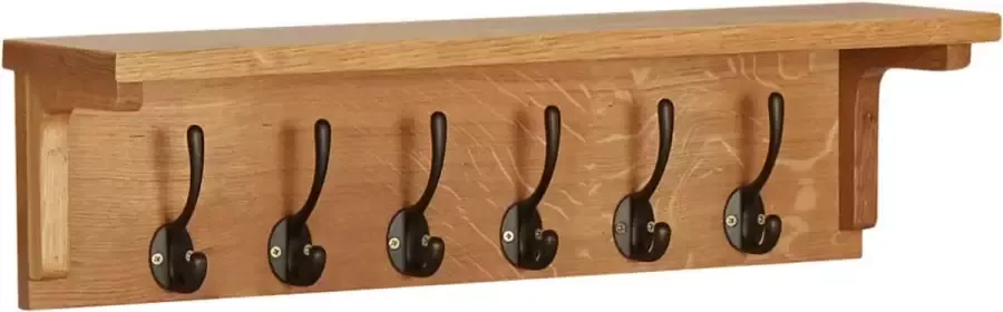 Prolenta Premium Kapstok 60x16x16 cm massief eikenhout