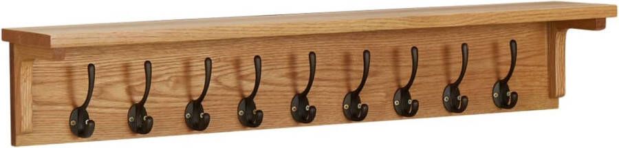 Prolenta Premium Kapstok 90x16x16 cm massief eikenhout