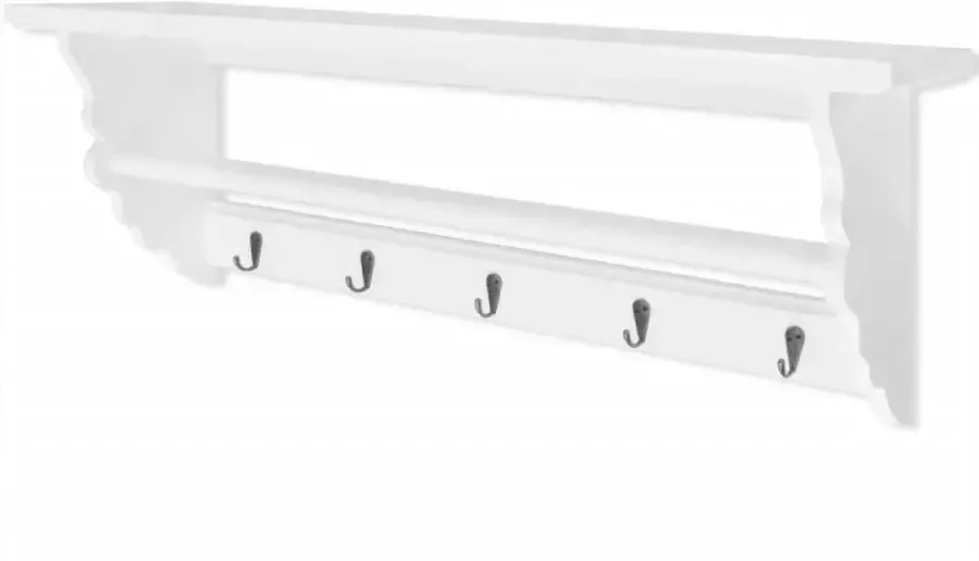 Prolenta Premium Kapstok barokstijl MDF wit - Foto 2