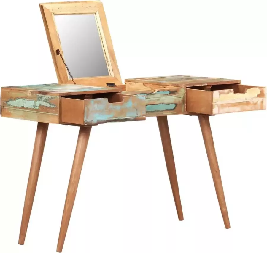 Prolenta Premium Kaptafel met spiegel 112x45x76 cm massief gerecycled hout