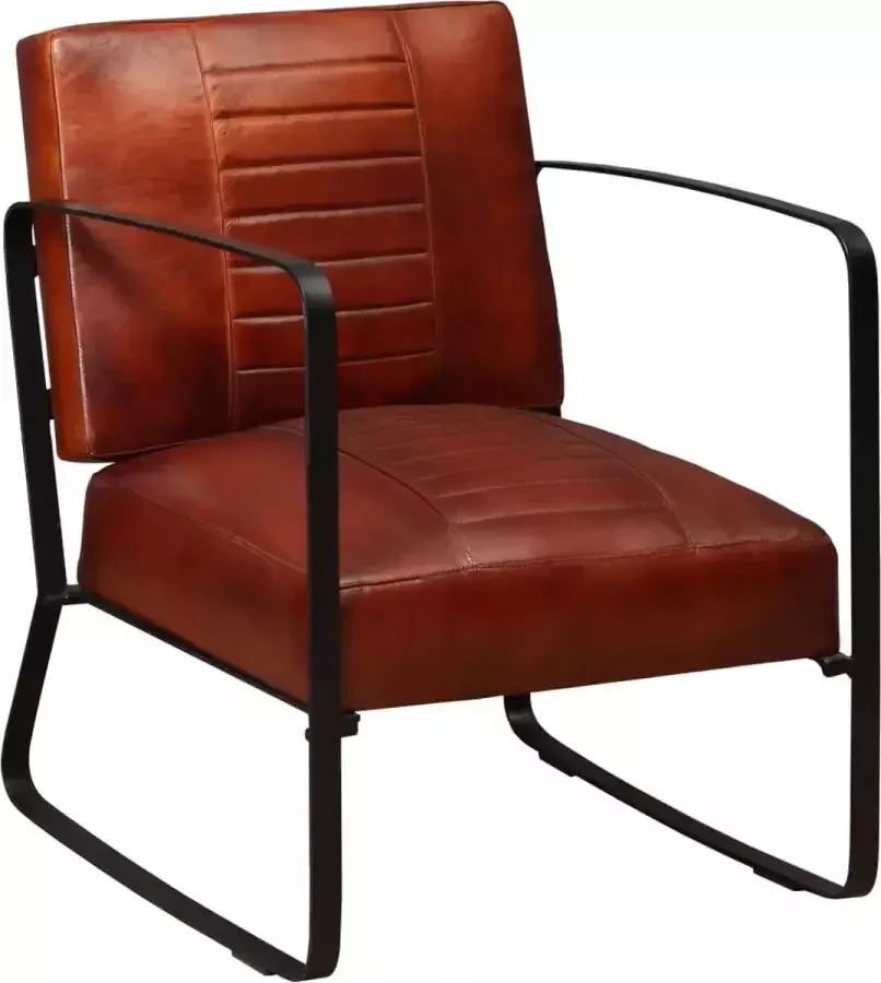 Prolenta Premium Loungestoel echt leer bruin