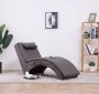 Prolenta Premium Massage chaise longue met kussen kunstleer grijs - Thumbnail 1