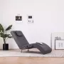 Prolenta Premium Massage chaise longue met kussen kunstleer grijs - Thumbnail 2