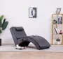 Prolenta Premium Massage chaise longue met kussen kunstsuède grijs - Thumbnail 1
