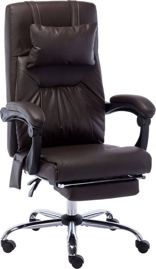 Prolenta Premium Massage kantoorstoel kunstleer bruin