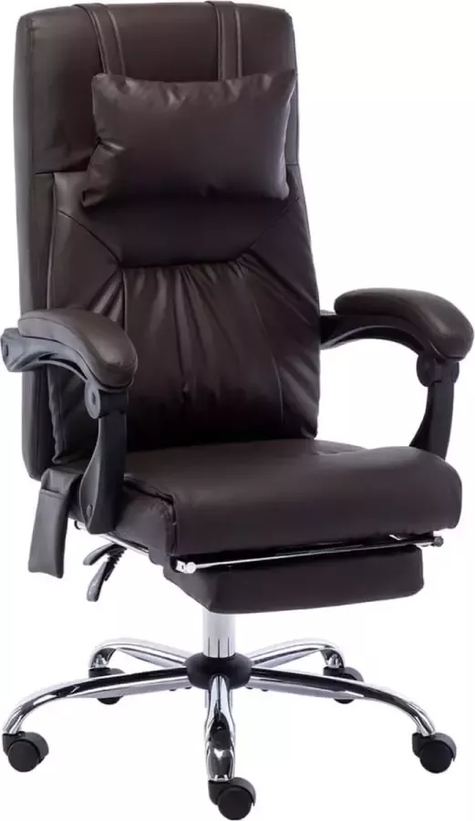 Prolenta Premium Massage kantoorstoel kunstleer bruin