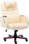Prolenta Premium Massage kantoorstoel kunstleer crèmekleurig - Thumbnail 2