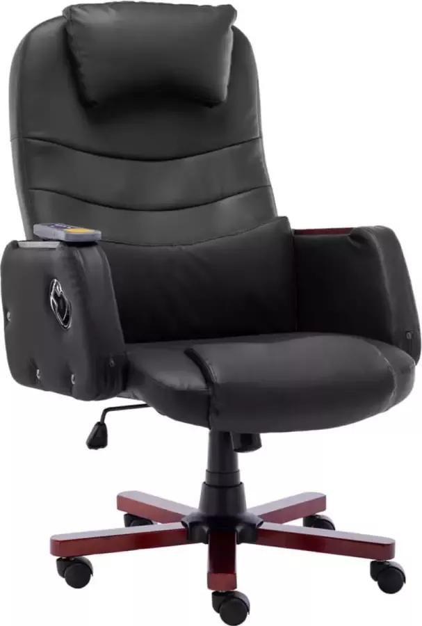 Prolenta Premium Massage kantoorstoel kunstleer zwart